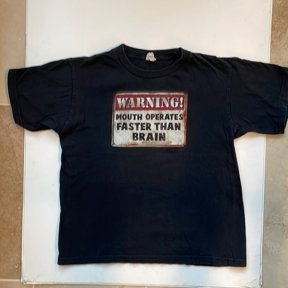 CDM SAN DIEGO T shirt boys large black Warning Mouth operates faster than Brain